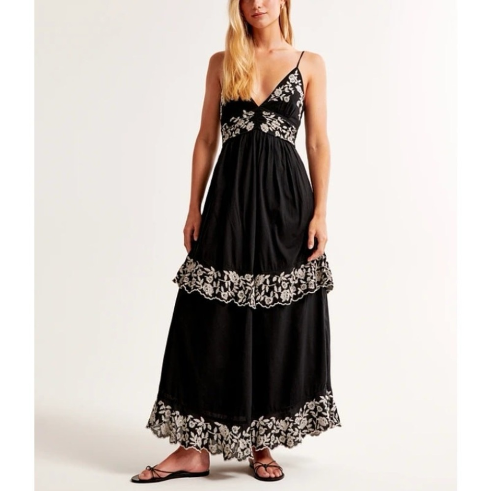 Abercrombie Tiered Ruffle Maxi Dress NWOT